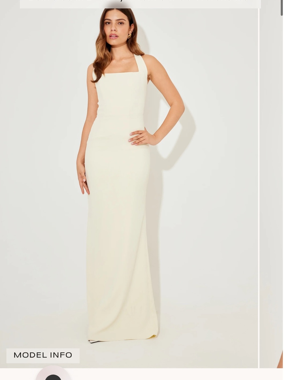 Yellow Halter Square-Neck Maxi Dress